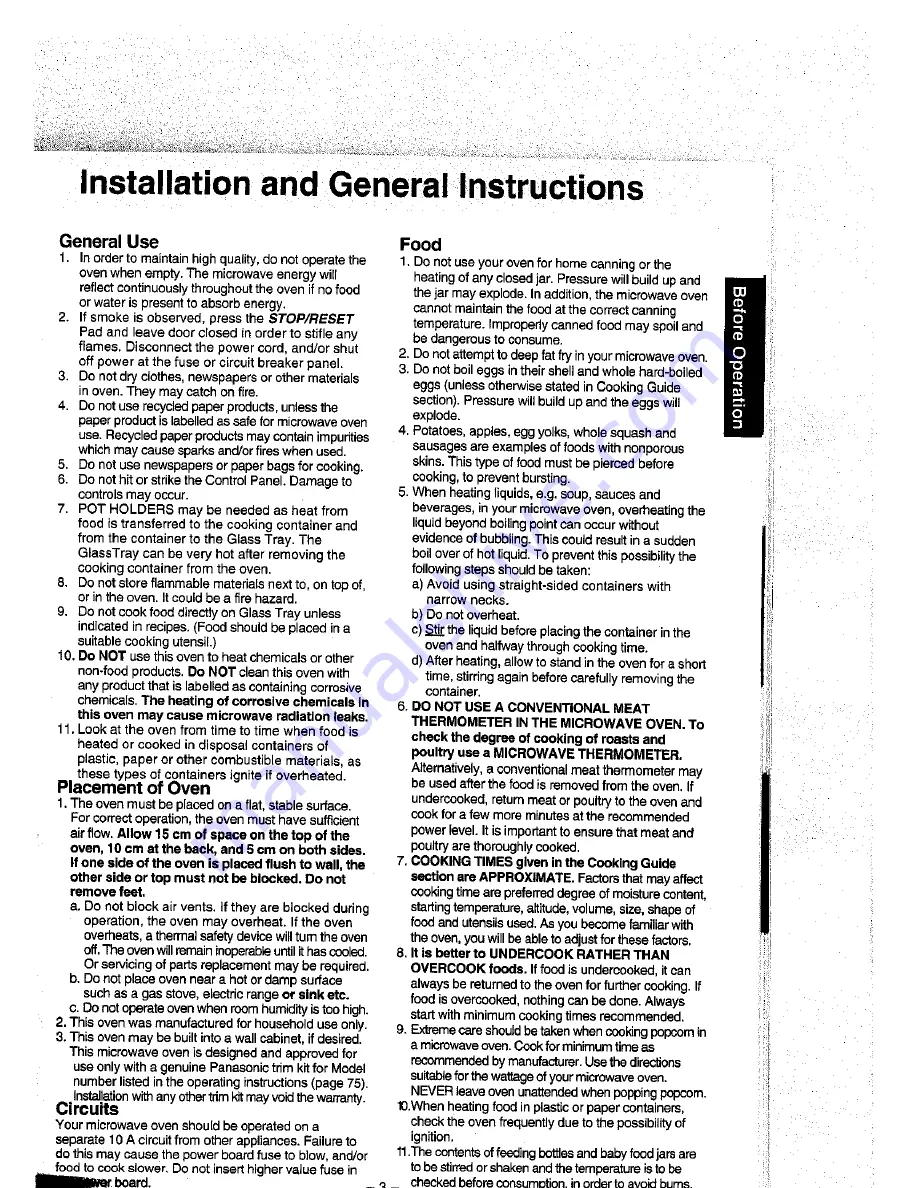 Panasonic INVERTER NN-S760 Operation Manual Download Page 4