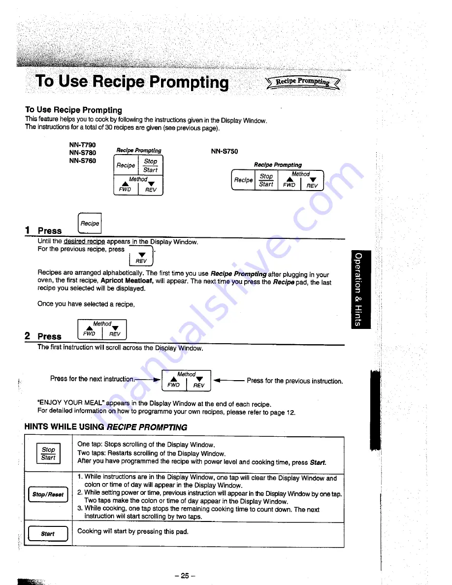 Panasonic INVERTER NN-S760 Operation Manual Download Page 26