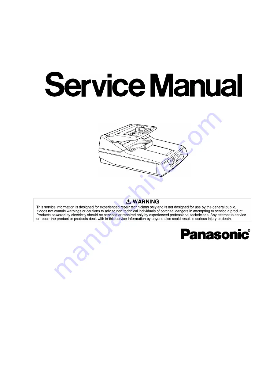 Panasonic KV-S6050W Service Manual Download Page 1