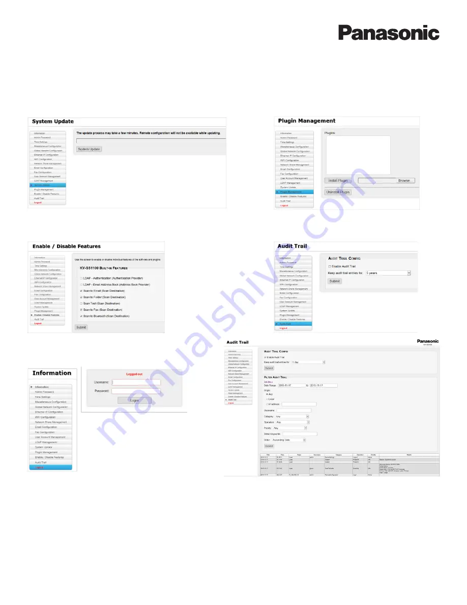 Panasonic KV-SS1100 Administrator'S Manual Download Page 42