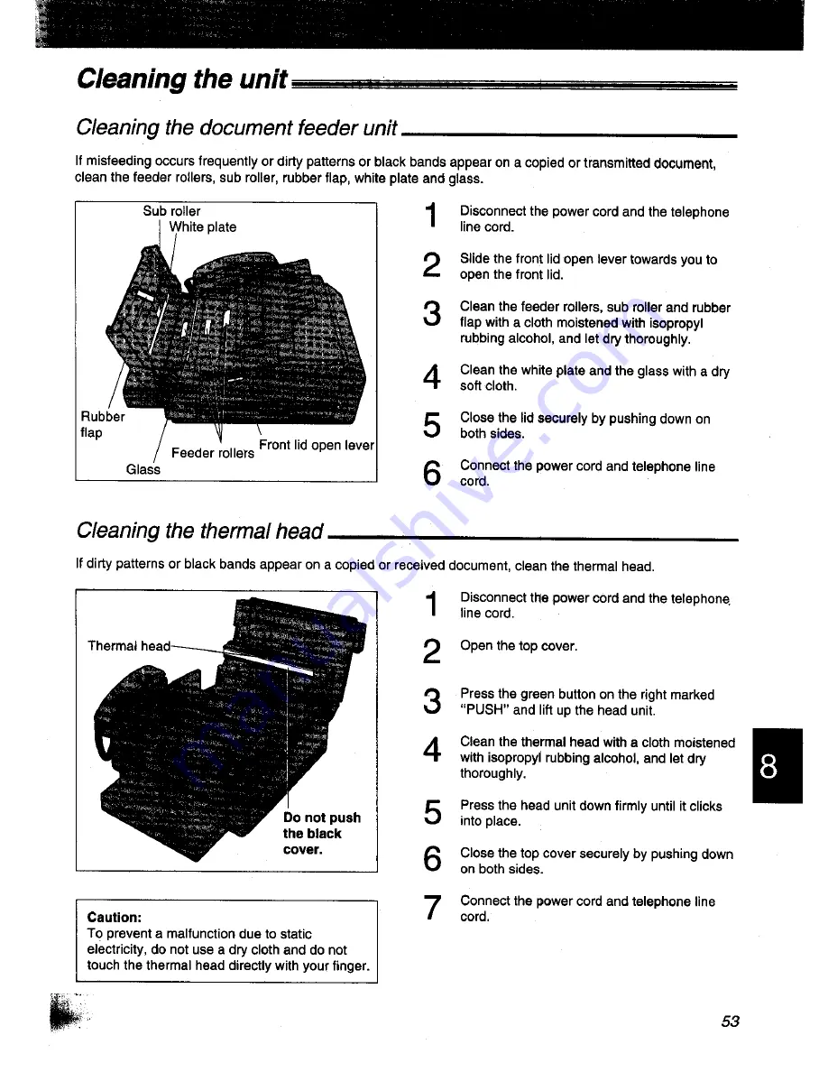 Panasonic KX-F1000NZ Operating Instructions Manual Download Page 53