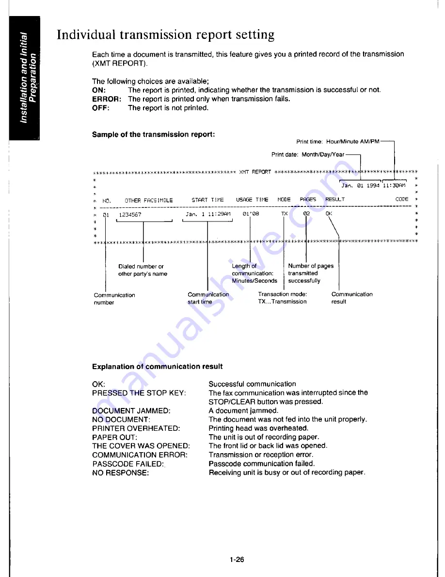 Panasonic KX-F180 Operating Instructions Manual Download Page 34