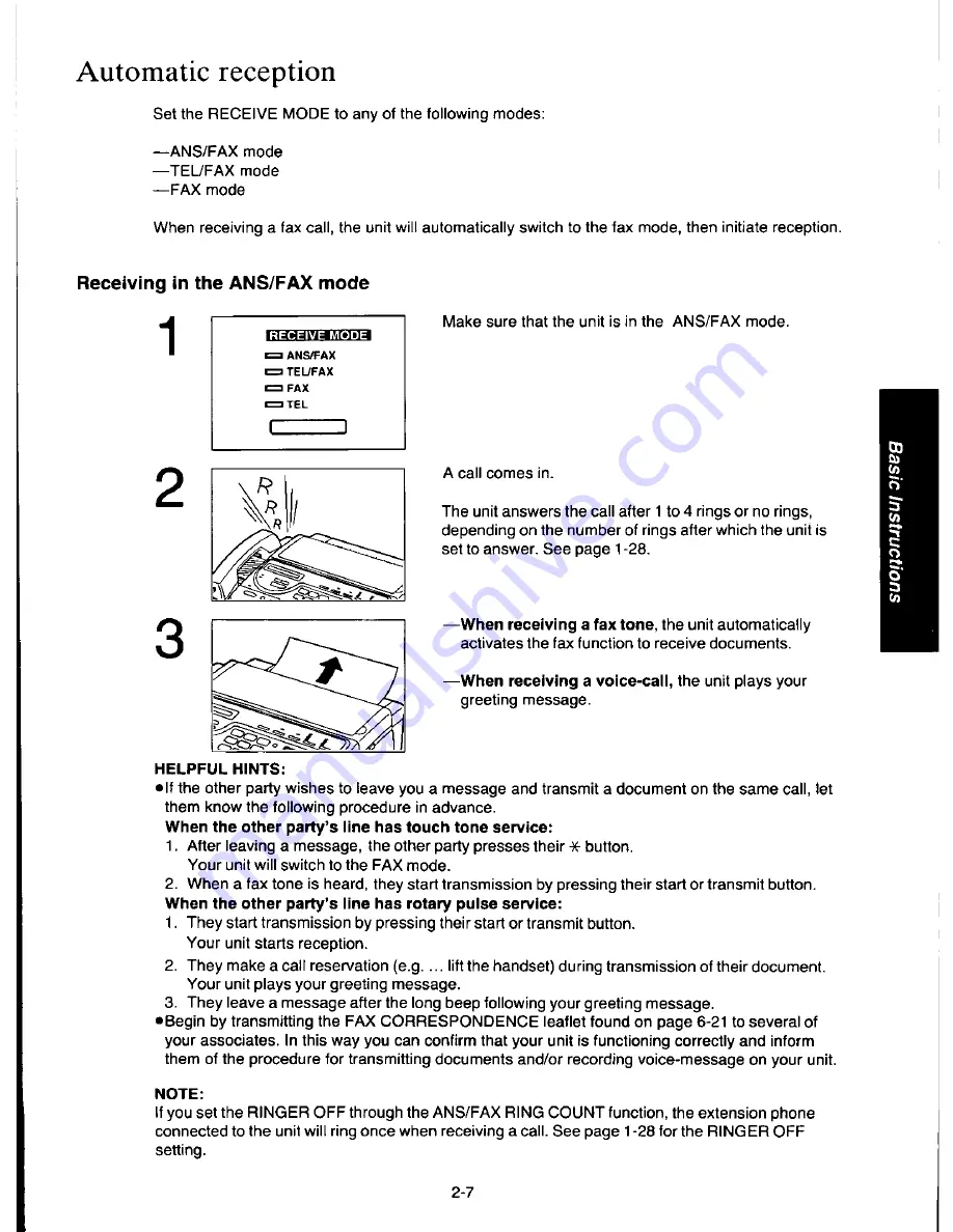 Panasonic KX-F180 Скачать руководство пользователя страница 49