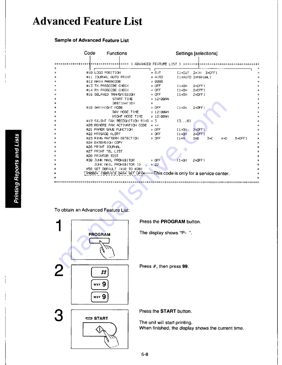 Panasonic KX-F180 Operating Instructions Manual Download Page 110