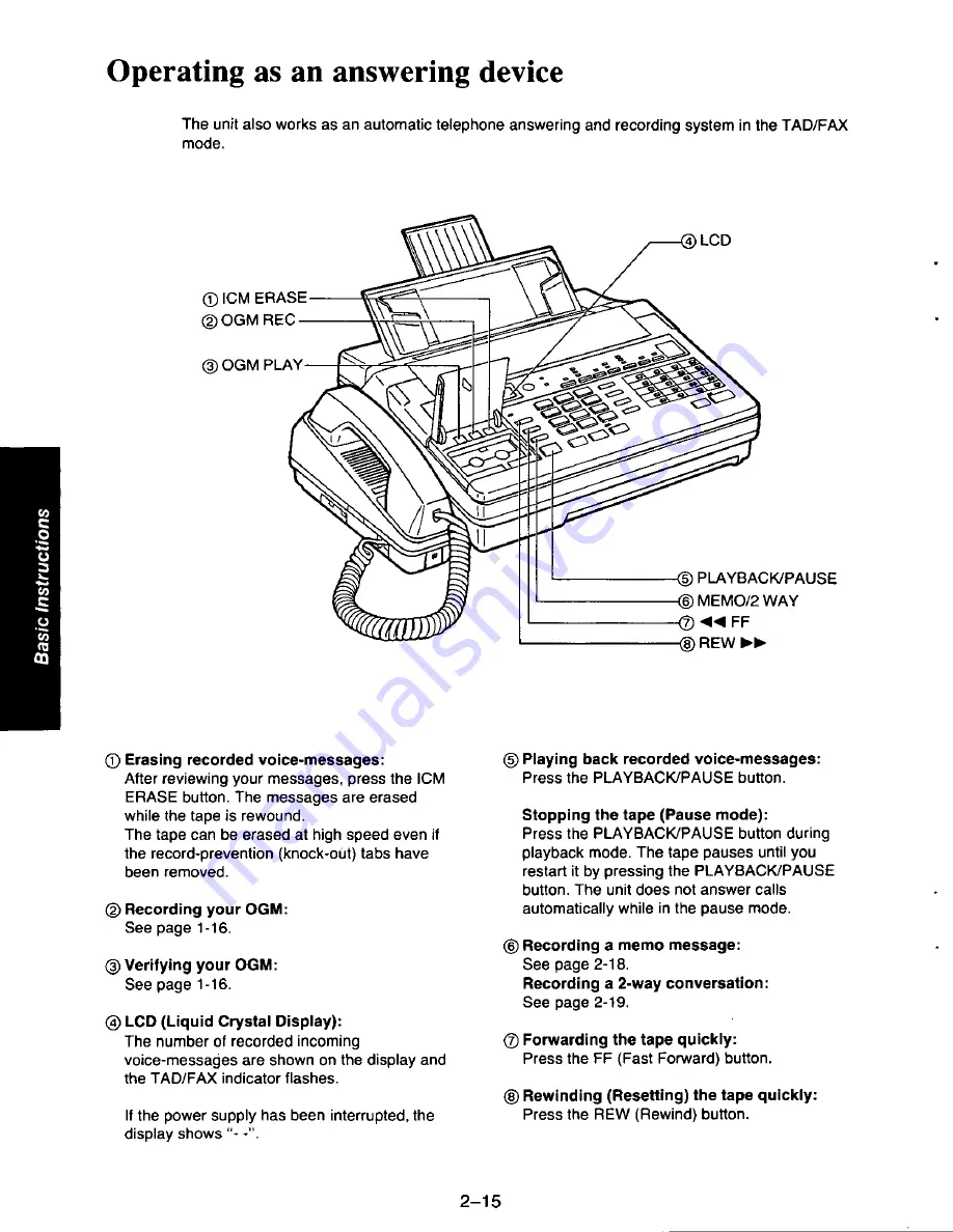 Panasonic KX-F215 Скачать руководство пользователя страница 56