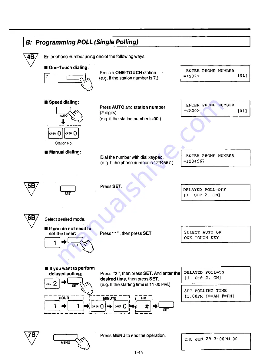 Panasonic KX-F220 Operating Instructions Manual Download Page 65