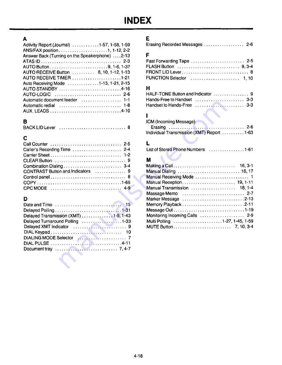 Panasonic KX-F220 Скачать руководство пользователя страница 127