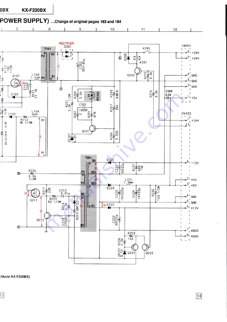 Panasonic KX-F230BX Service Manual Download Page 14