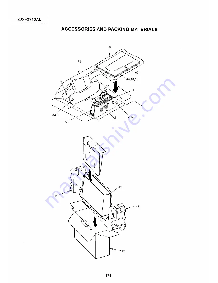 Panasonic KX-F2710AL Service Manual Download Page 169