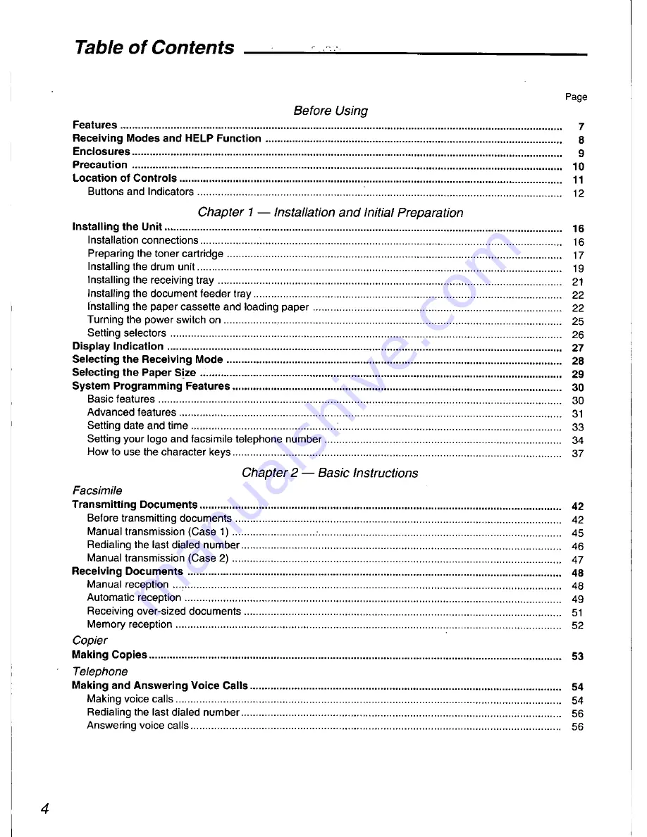 Panasonic KX-F2900 Operating Instructions Manual Download Page 6