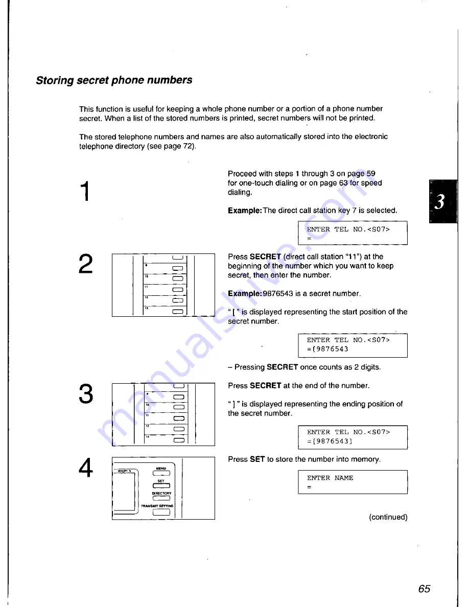 Panasonic KX-F2900 Operating Instructions Manual Download Page 67