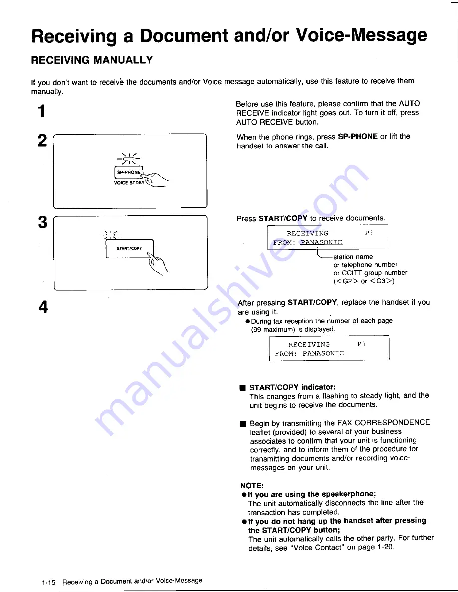 Panasonic KX-F320 User Manual Download Page 38