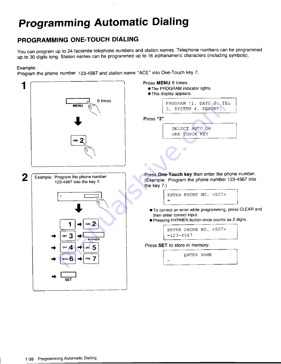 Panasonic KX-F320 User Manual Download Page 62