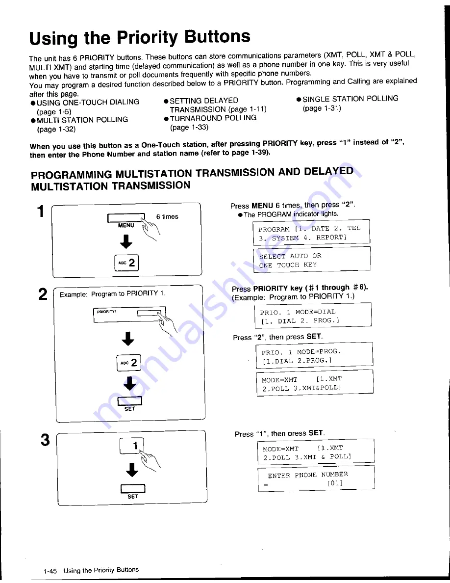 Panasonic KX-F320 User Manual Download Page 68