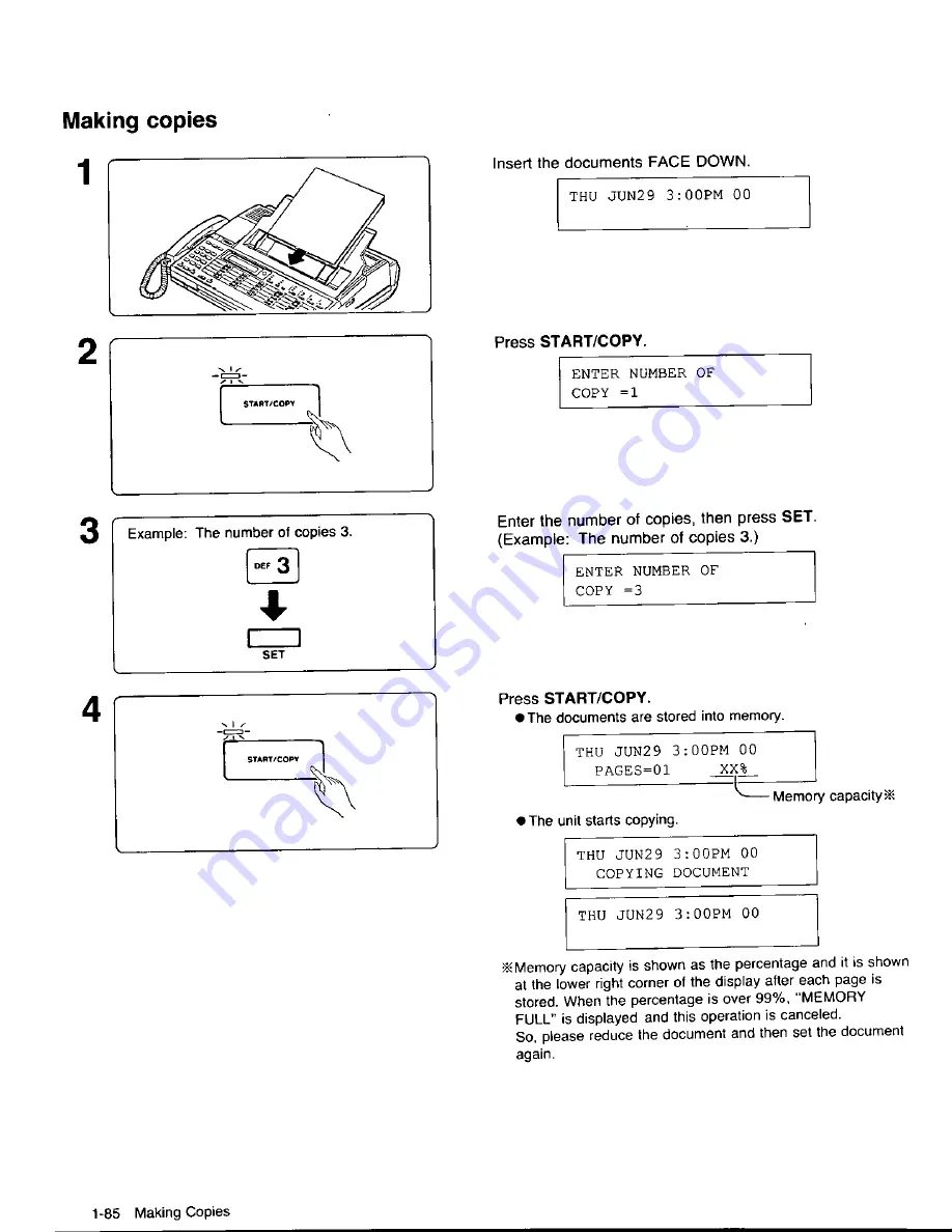 Panasonic KX-F320 User Manual Download Page 108