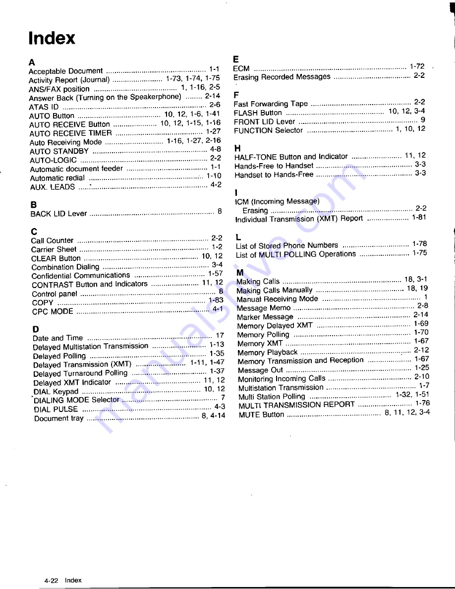 Panasonic KX-F320 User Manual Download Page 154