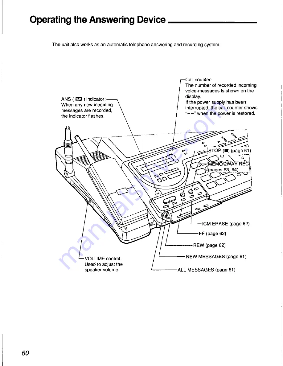 Panasonic KX-F390 Скачать руководство пользователя страница 60