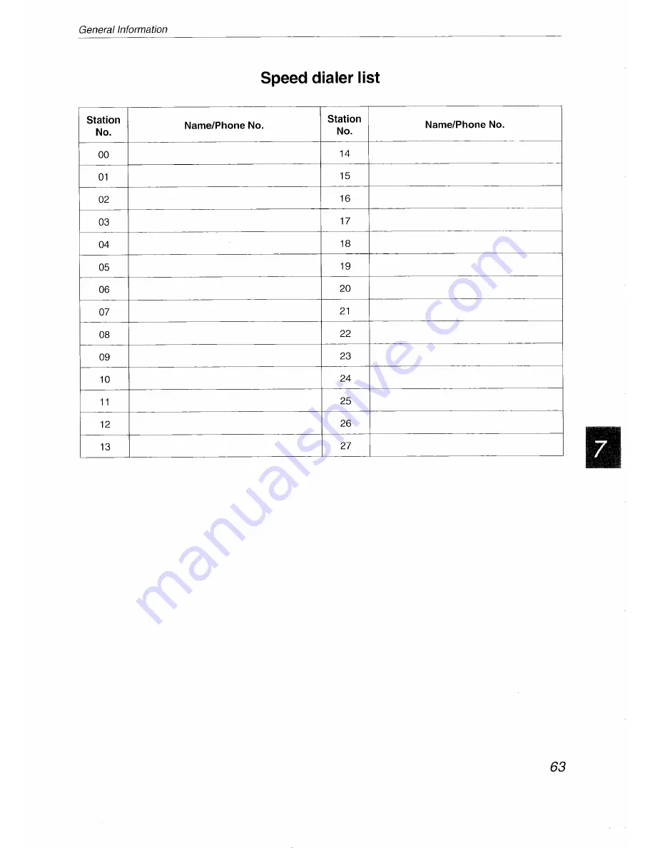 Panasonic KX-F550 Operating Instructions Manual Download Page 63