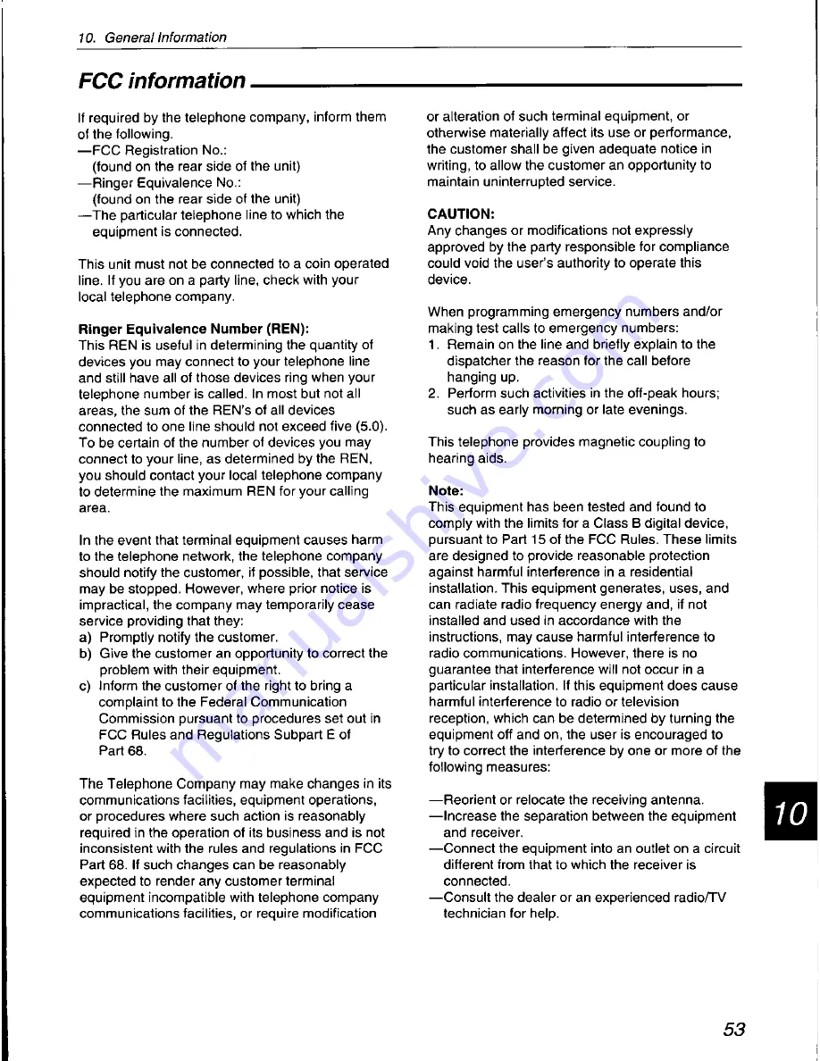 Panasonic KX-F560 Operating Instructions Manual Download Page 53