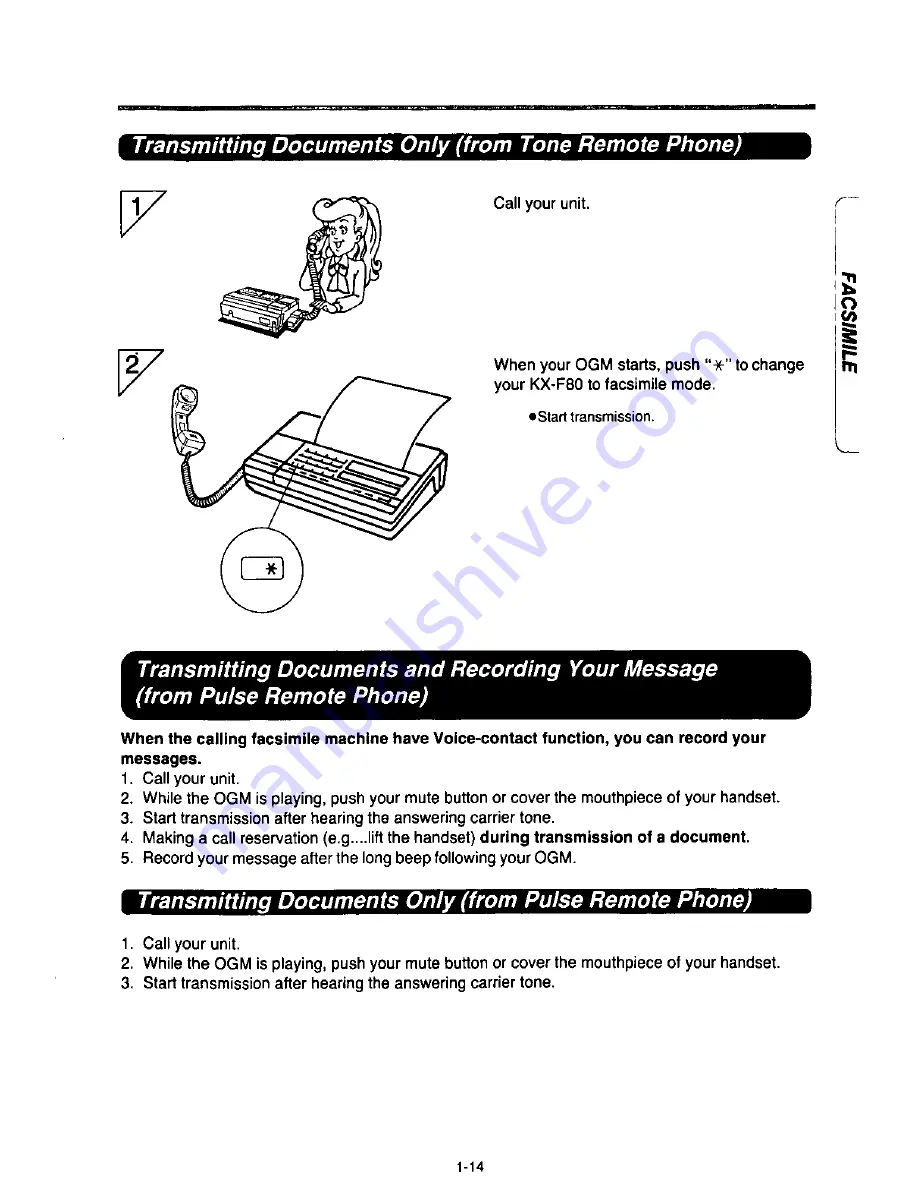 Panasonic KX-F80 Operating Instructions Manual Download Page 27