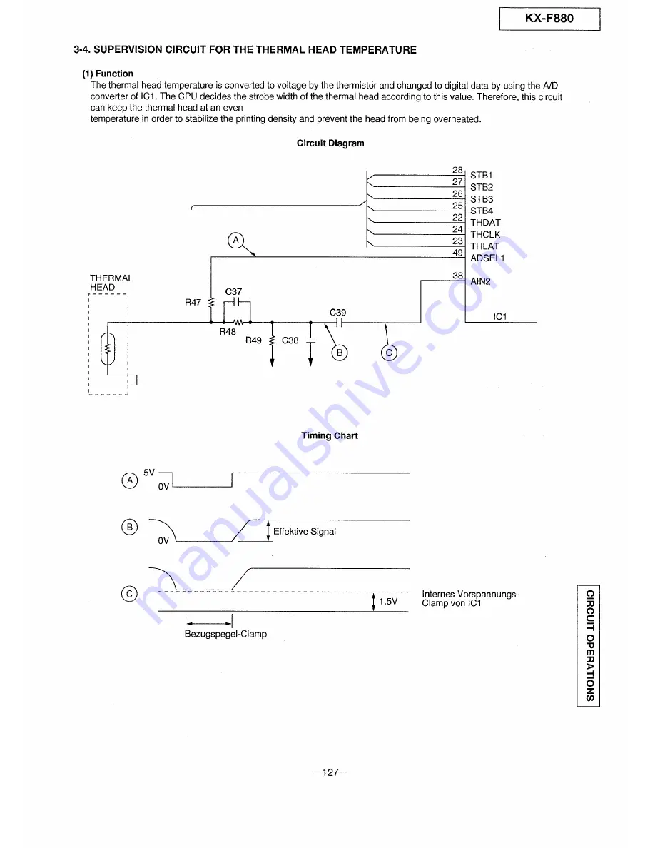 Panasonic KX-F880 Service Manual Download Page 127