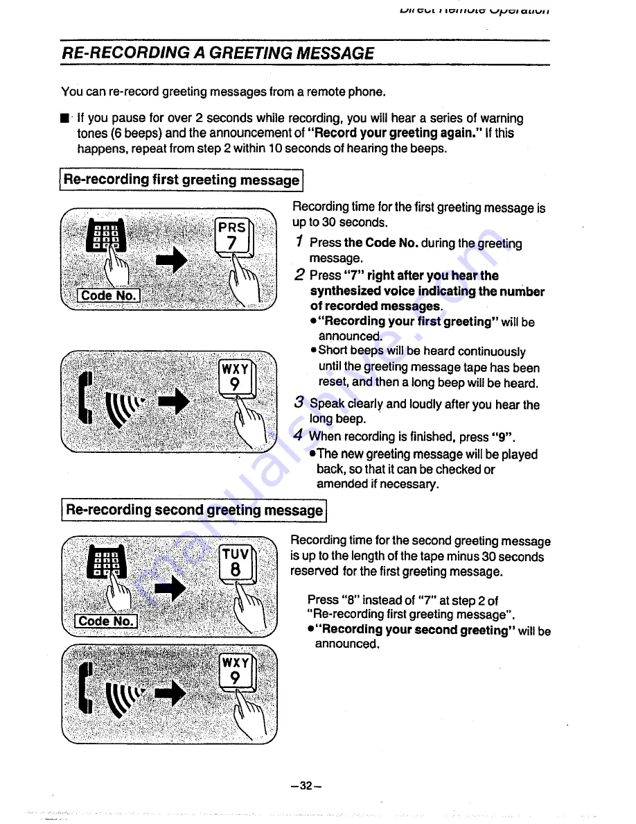 Panasonic KX-T1470BA Operating Instructions Manual Download Page 34