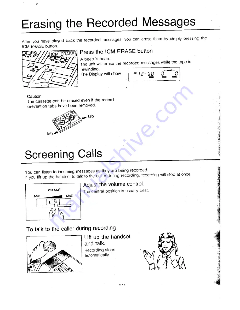 Panasonic KX-T2740 - Easa-phone Integrated Telephone Mini-Cassette Answering System Operating Instructions Manual Download Page 50