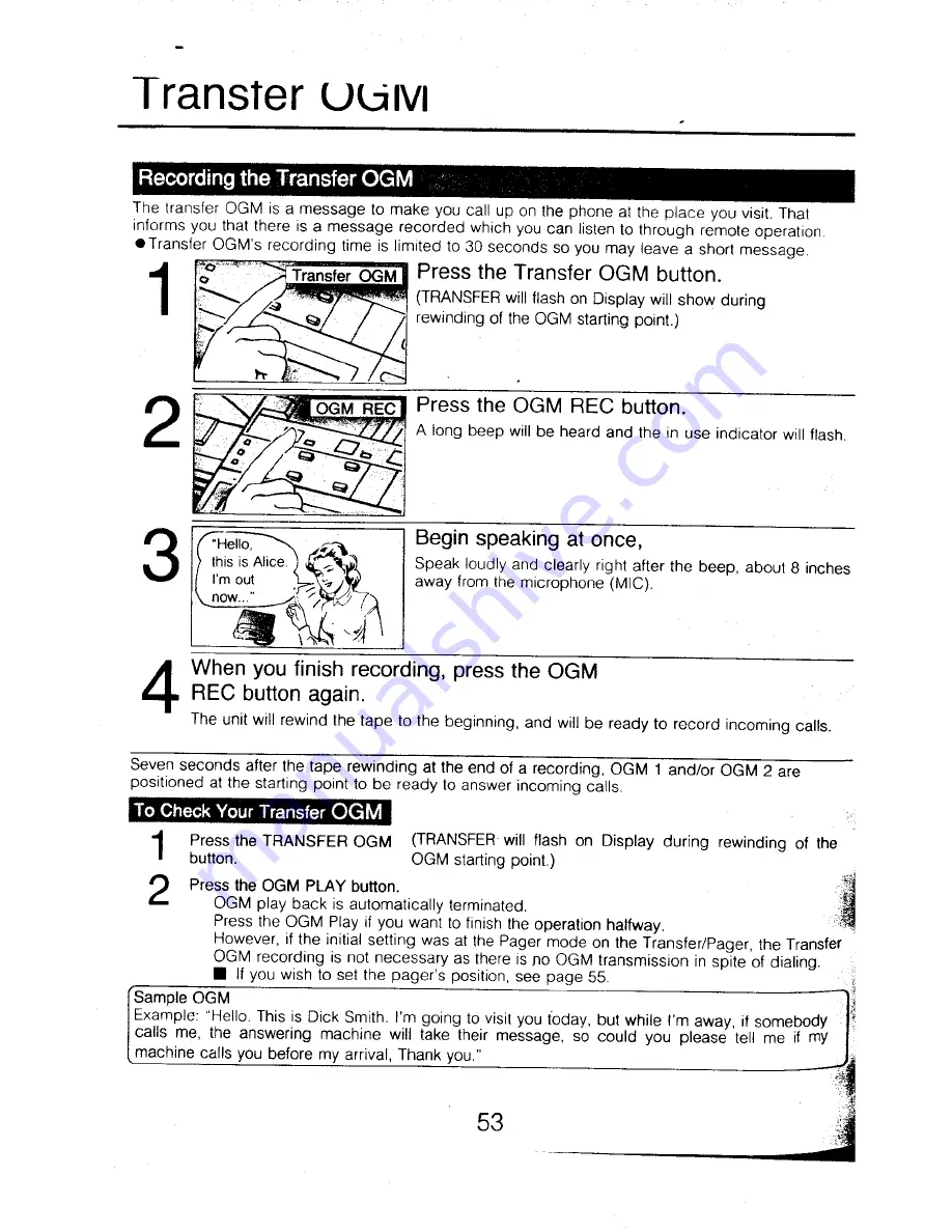 Panasonic KX-T2740 - Easa-phone Integrated Telephone Mini-Cassette Answering System Operating Instructions Manual Download Page 60