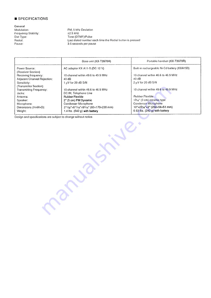 Panasonic KX-T3970 Скачать руководство пользователя страница 2