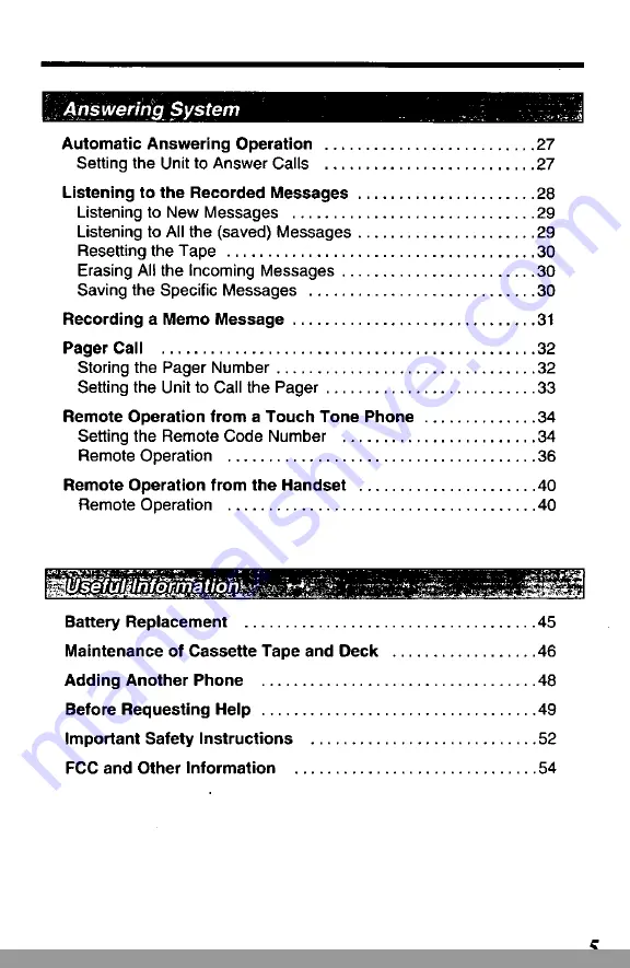 Panasonic KX-T4310D-W Operating Instructions Manual Download Page 6