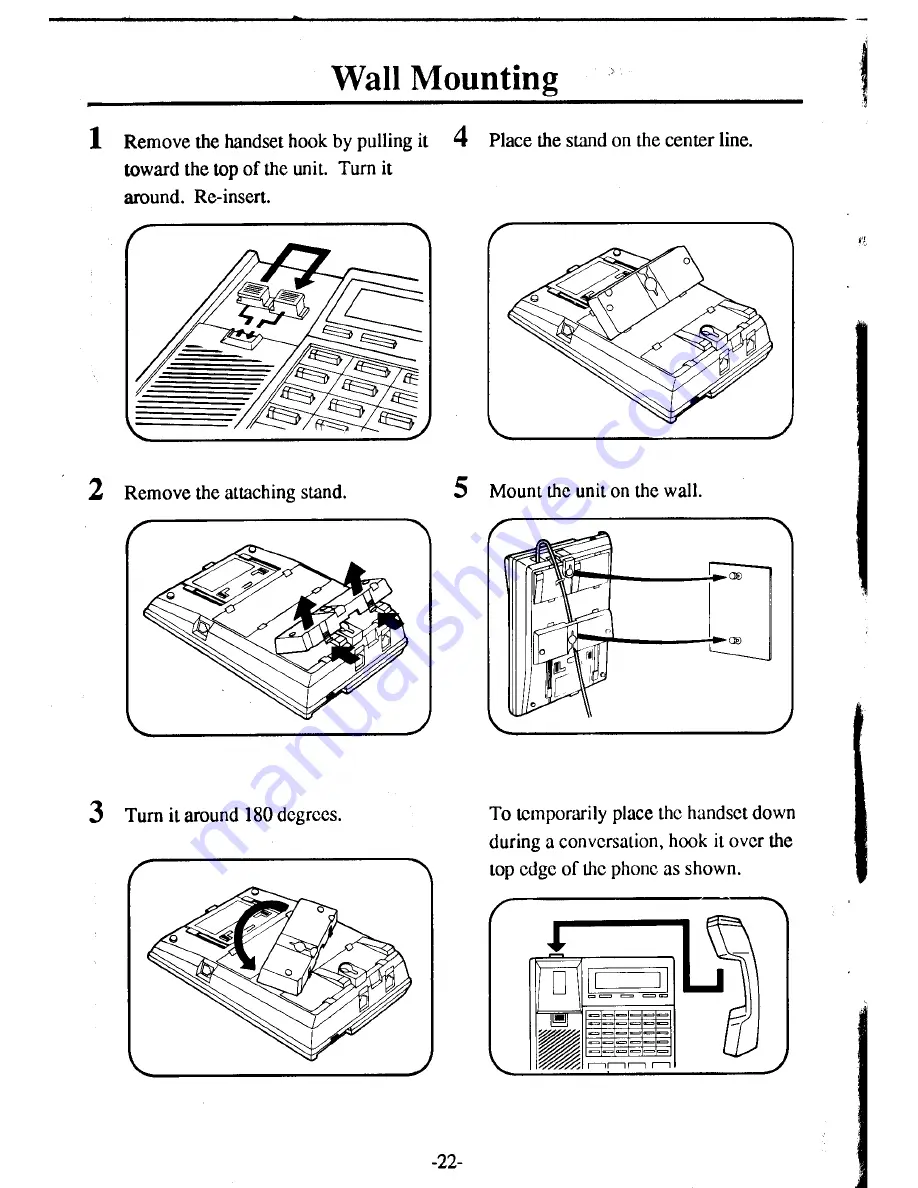 Panasonic KX -T7230 Reference Manual Download Page 22