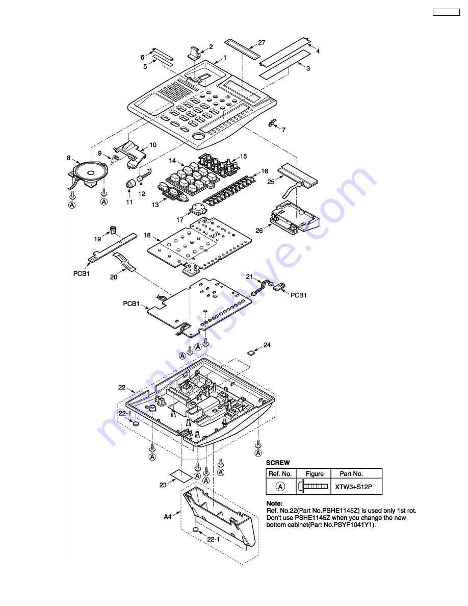 Panasonic KX-T7730X Service Manual Download Page 25