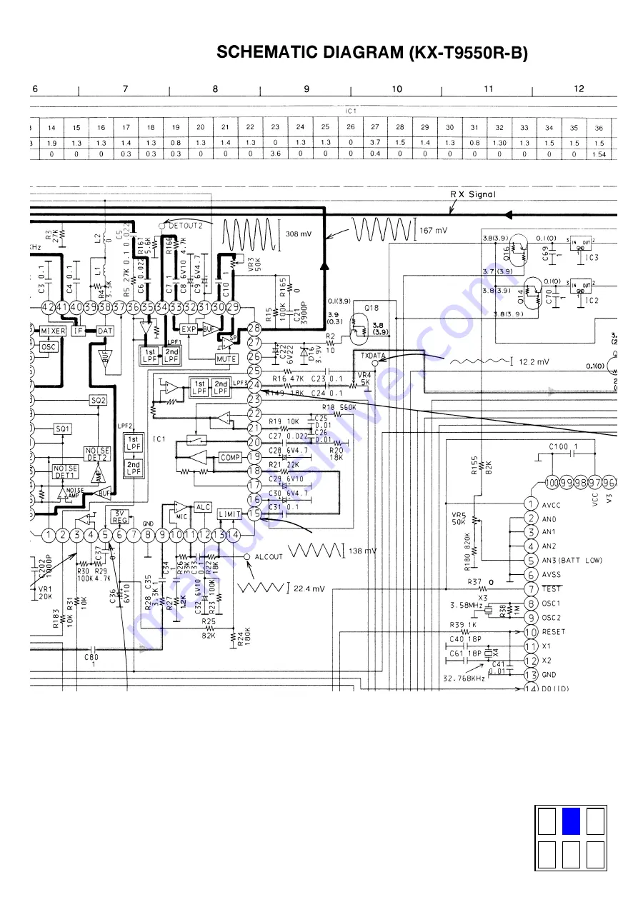 Panasonic KX-T9550-B Service Manual And Technical Manual Download Page 20