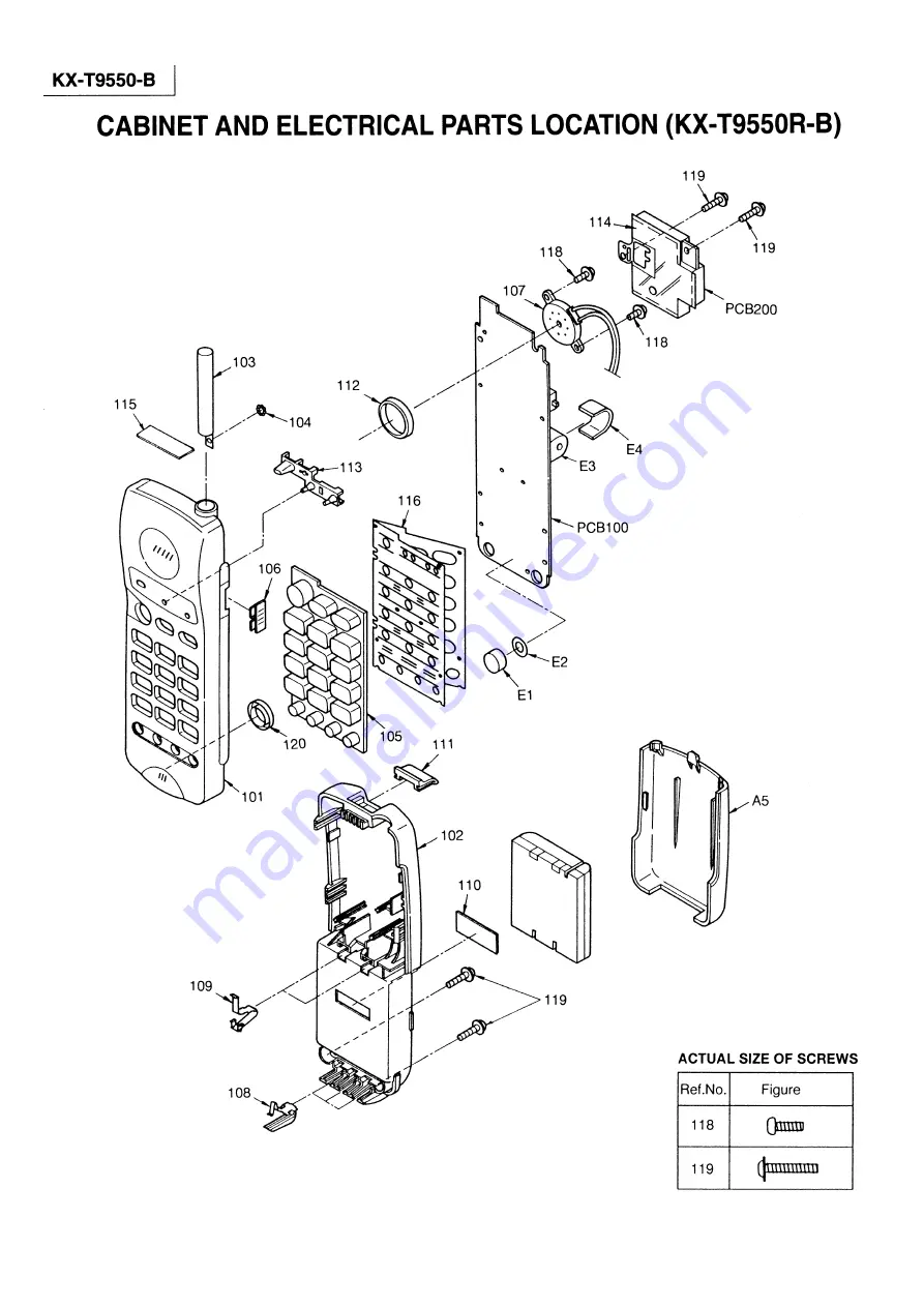 Panasonic KX-T9550-B Service Manual And Technical Manual Download Page 32