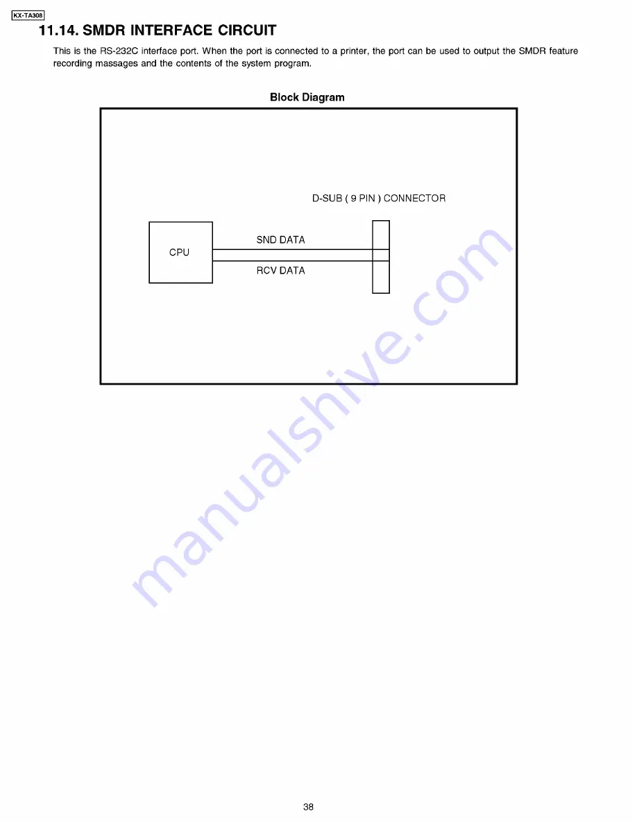 Panasonic KX-TA308 Скачать руководство пользователя страница 38