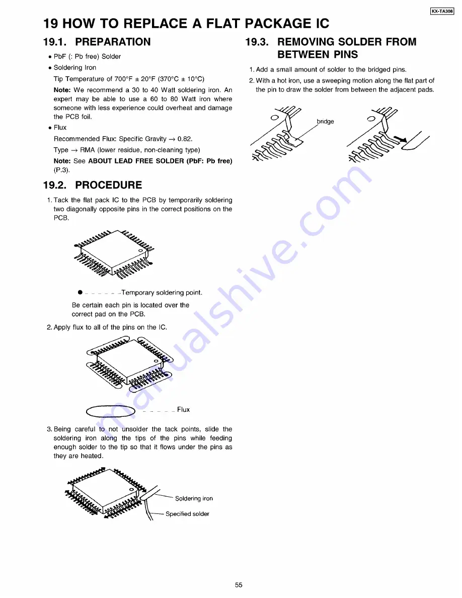 Panasonic KX-TA308 Скачать руководство пользователя страница 55