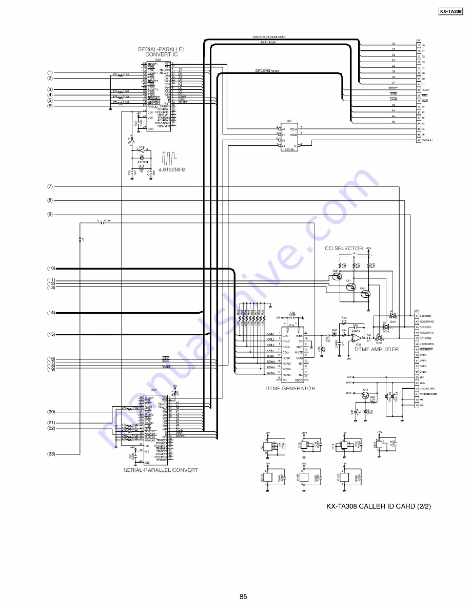 Panasonic KX-TA308 Скачать руководство пользователя страница 85