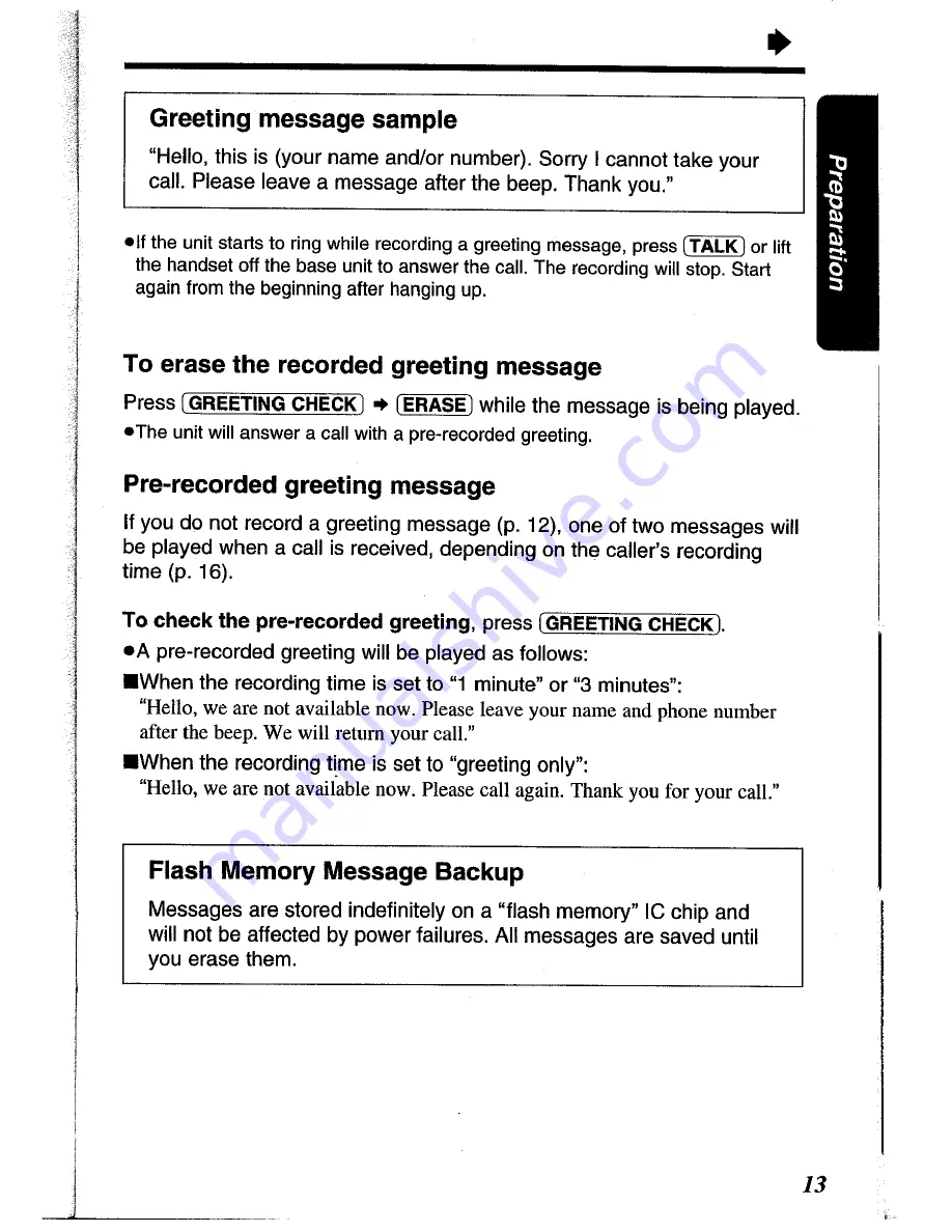 Panasonic KX-TC1045ALW Operating Instructions Manual Download Page 13