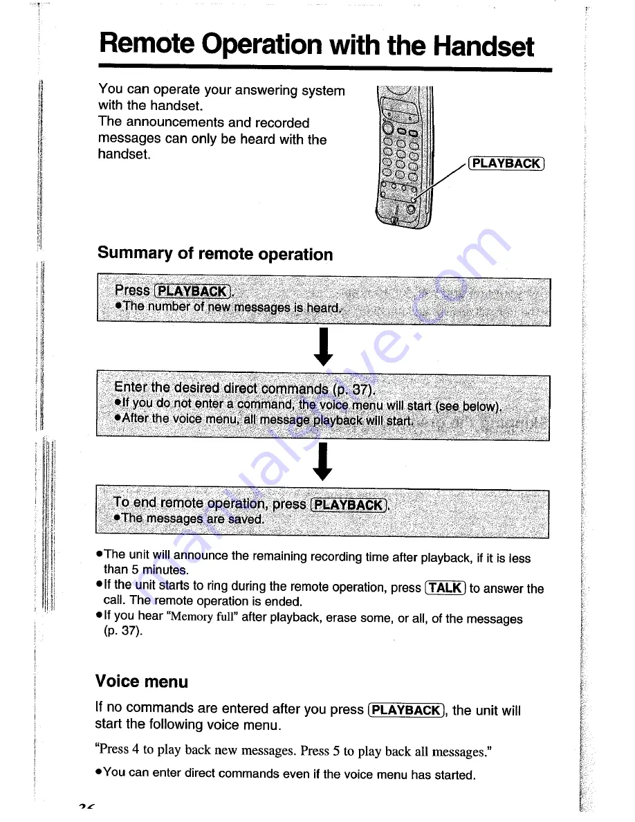 Panasonic KX-TC1045ALW Operating Instructions Manual Download Page 36