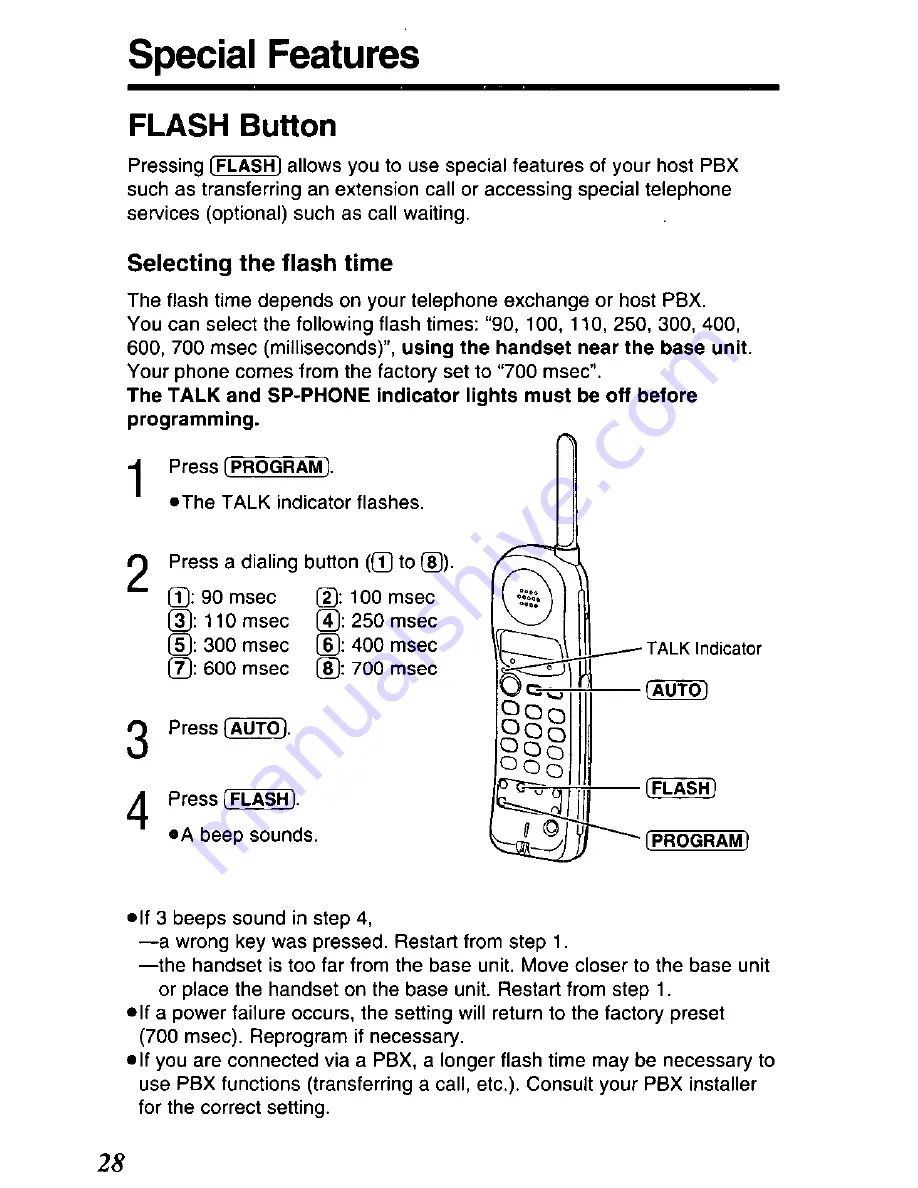 Panasonic KX-TC1447B Скачать руководство пользователя страница 28