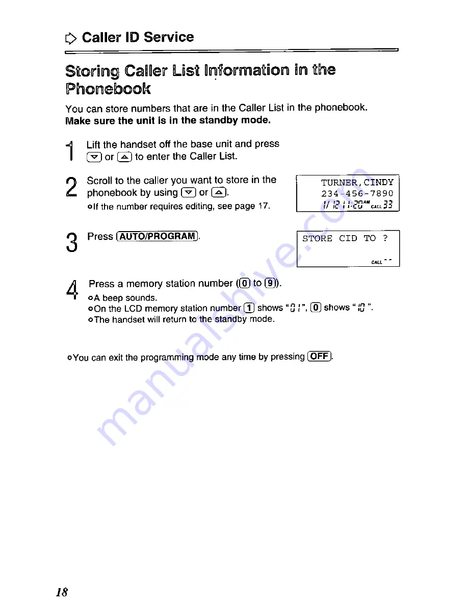 Panasonic KX-TC1481B Скачать руководство пользователя страница 18