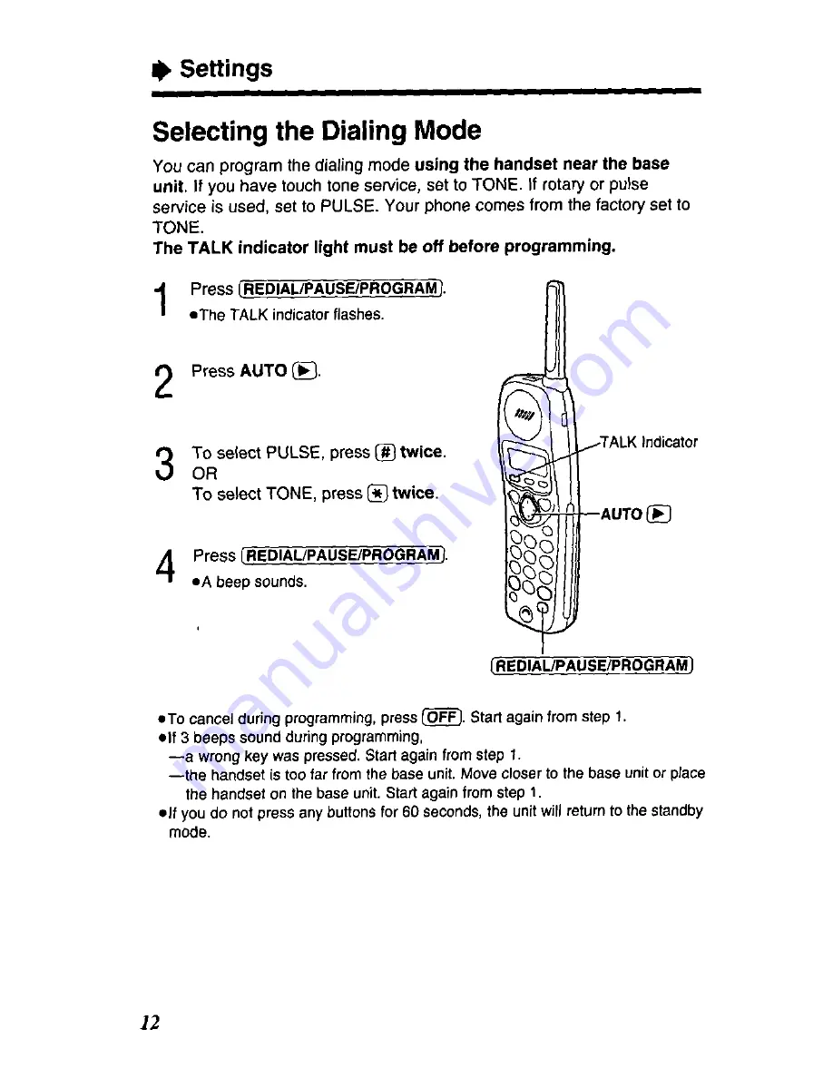 Panasonic KX-TC1503 Скачать руководство пользователя страница 12