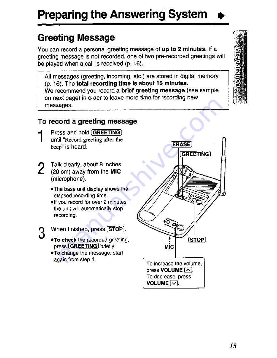 Panasonic KX-TC1503 Скачать руководство пользователя страница 15