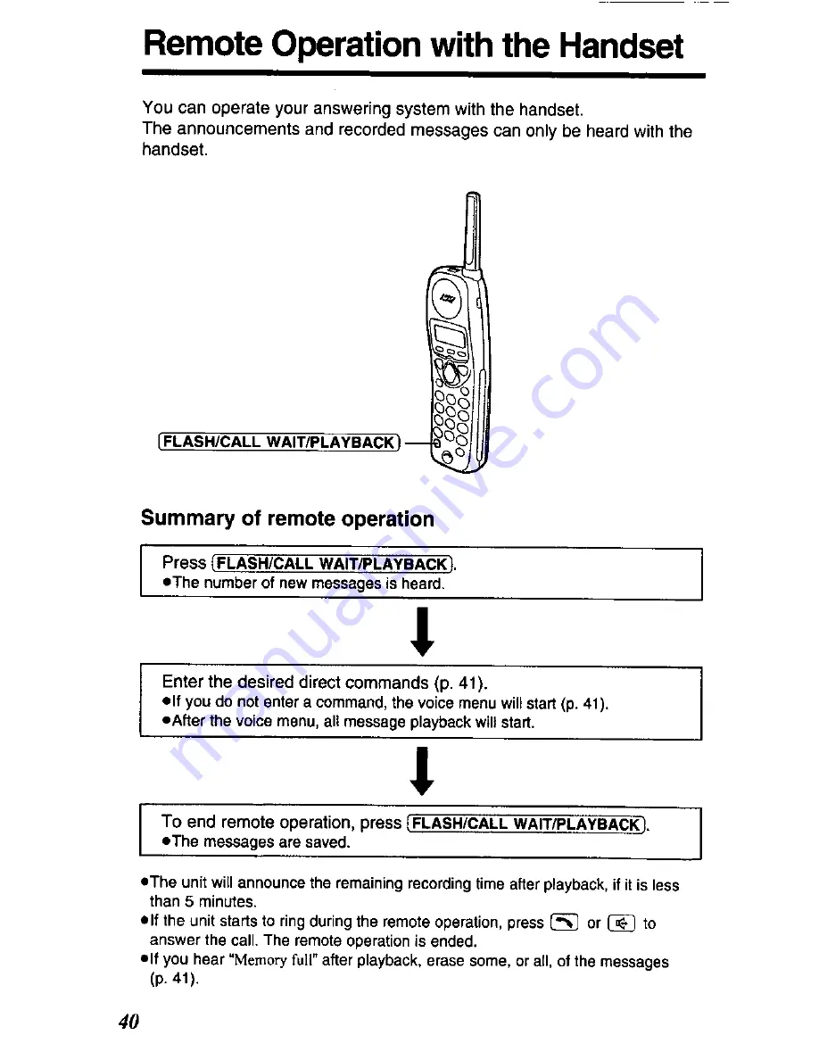 Panasonic KX-TC1503 Скачать руководство пользователя страница 40