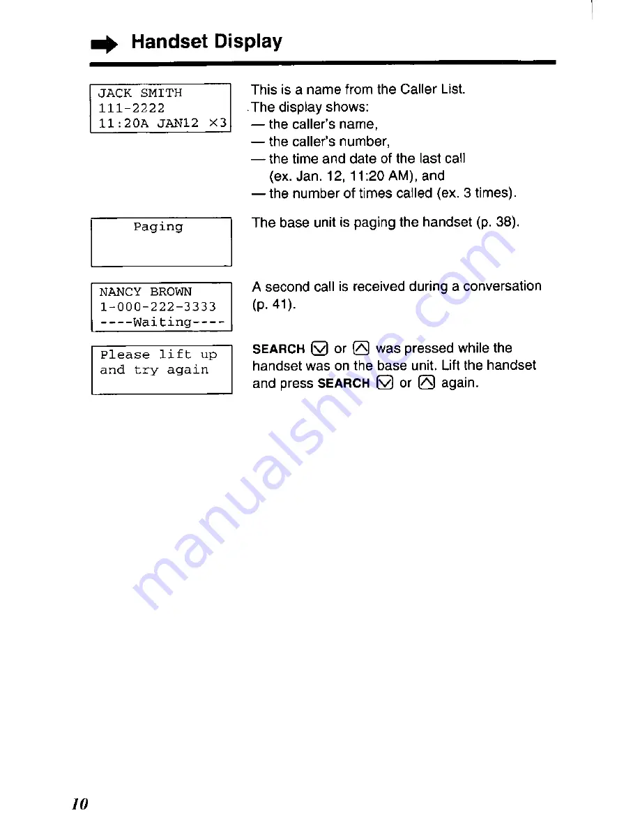 Panasonic KX-TC1696B User Manual Download Page 10