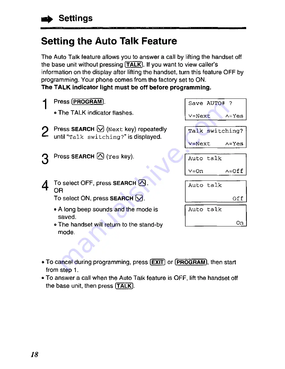 Panasonic KX-TC1696B User Manual Download Page 18