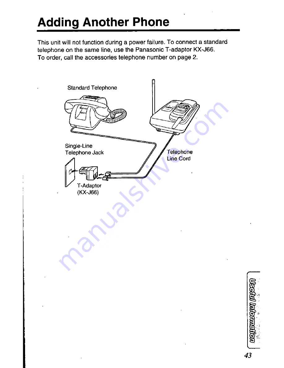 Panasonic KX-TC1701B - 900 MHz Cordless Phone User Manual Download Page 43