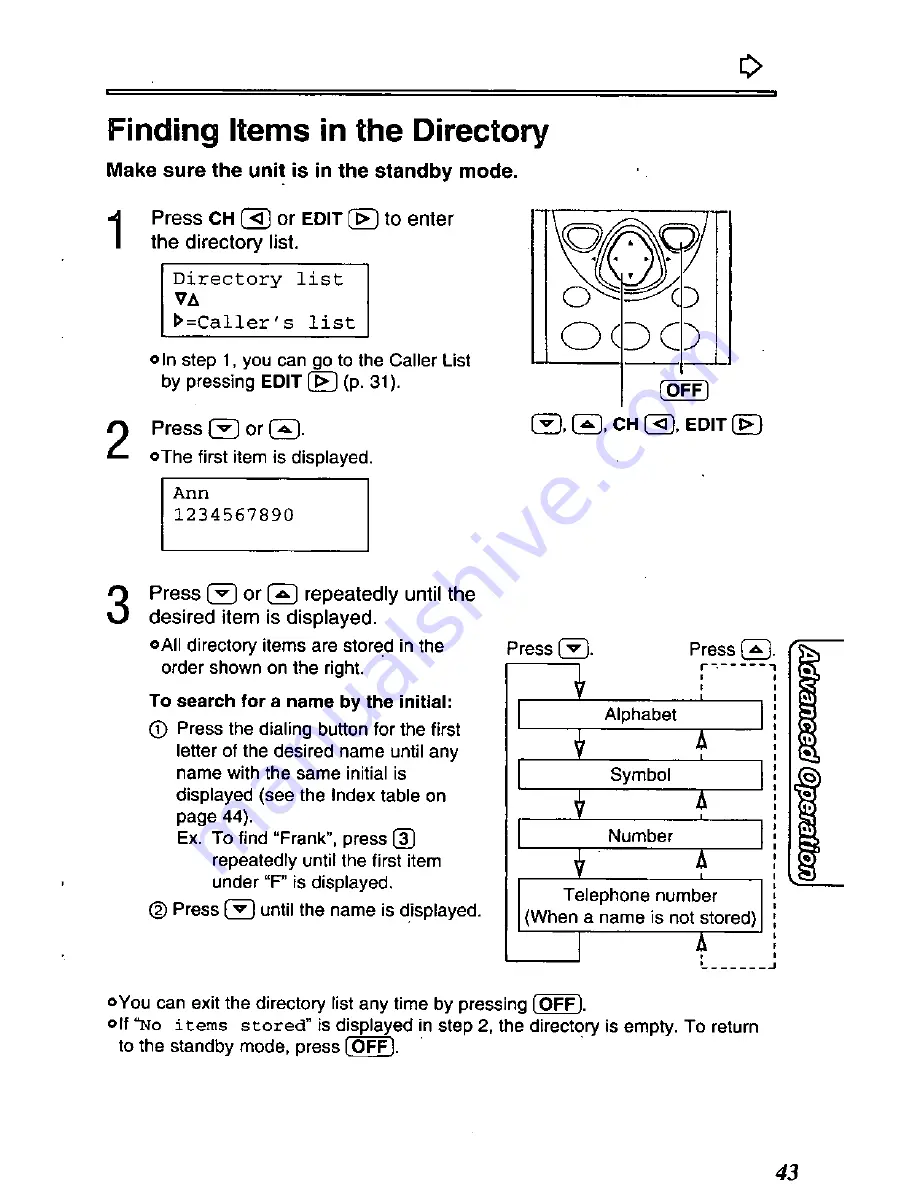 Panasonic KX-TC1713B User Manual Download Page 43