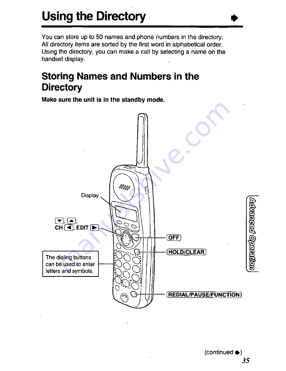 Panasonic KX-TC1723B Скачать руководство пользователя страница 35