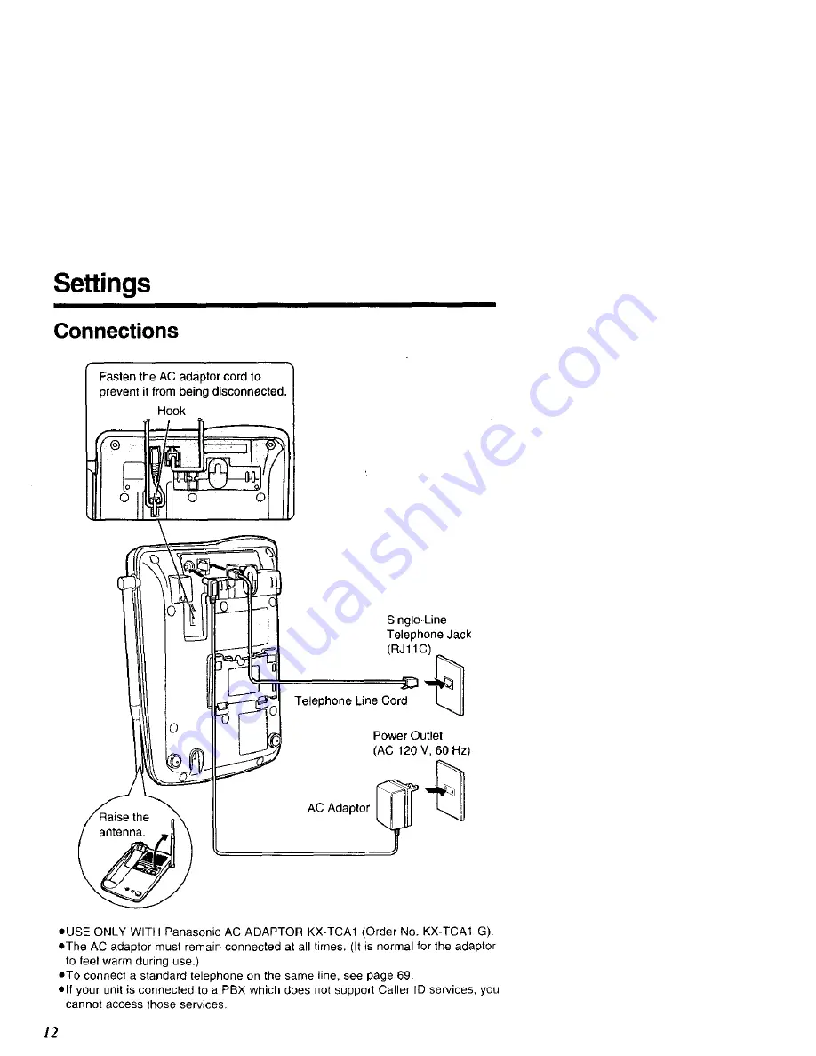 Panasonic KX-TC1733B Operating Instructions Manual Download Page 12